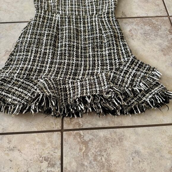 Aqua Metallic Tweed Square Neck Dress size Small Cocktail Date Night Academia - Picture 11 of 11